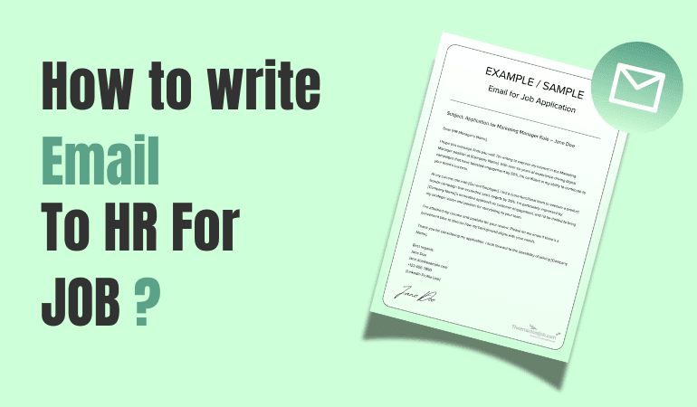 how to write email to hr for job vacancy