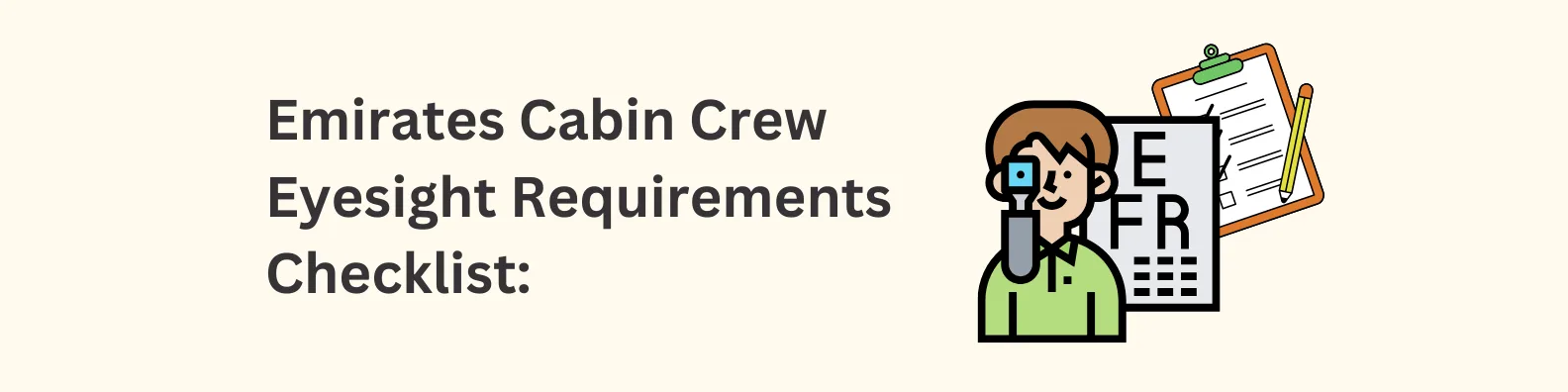 emirates cabin crew eyesight requirements checklist