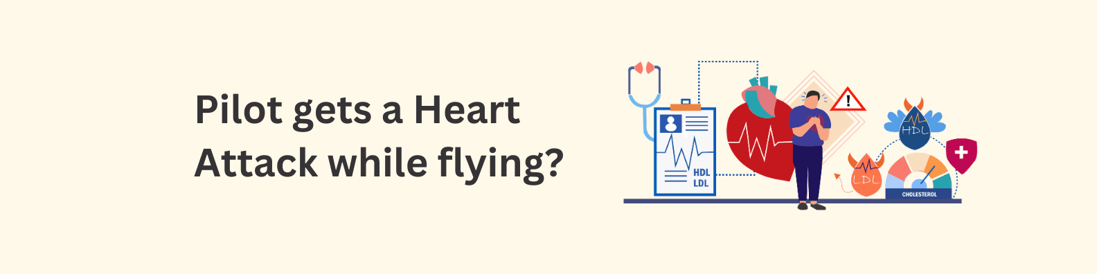 pilots gets a heart attack while flying
