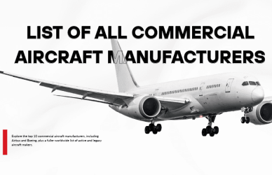 list of all commercial aircraft manufacturers in the world